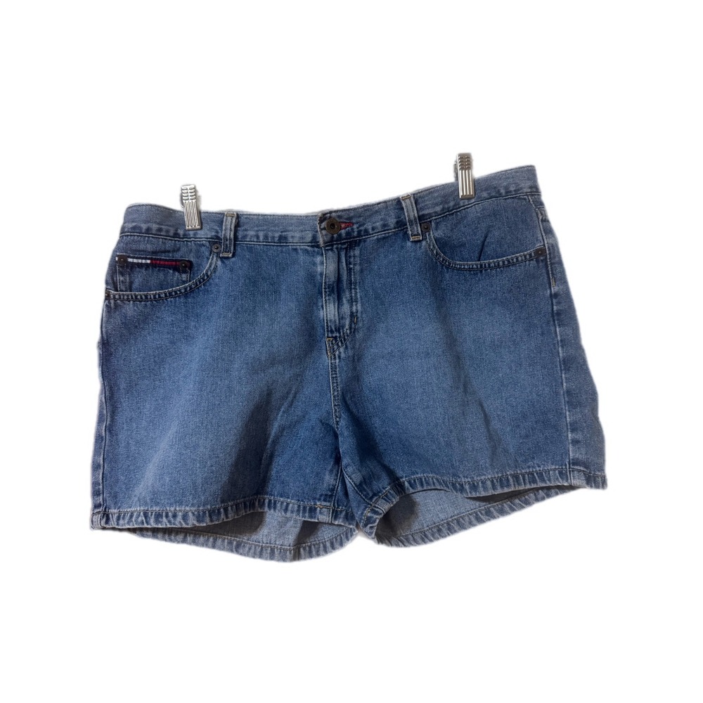 Tommy Hilfiger Denim Short Women 15 Blue Excellent Vintage Tommy Jeans High Rise